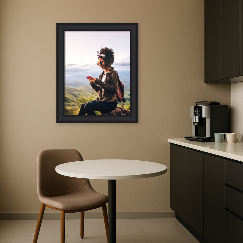 Cadre photo en bois Oliver, 22 x 28, Oliver noir