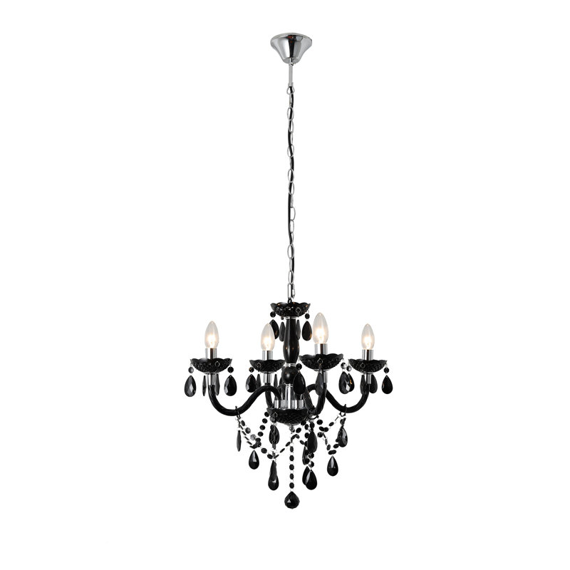 Kody 4 - Light Candle Style Chandelier, Black