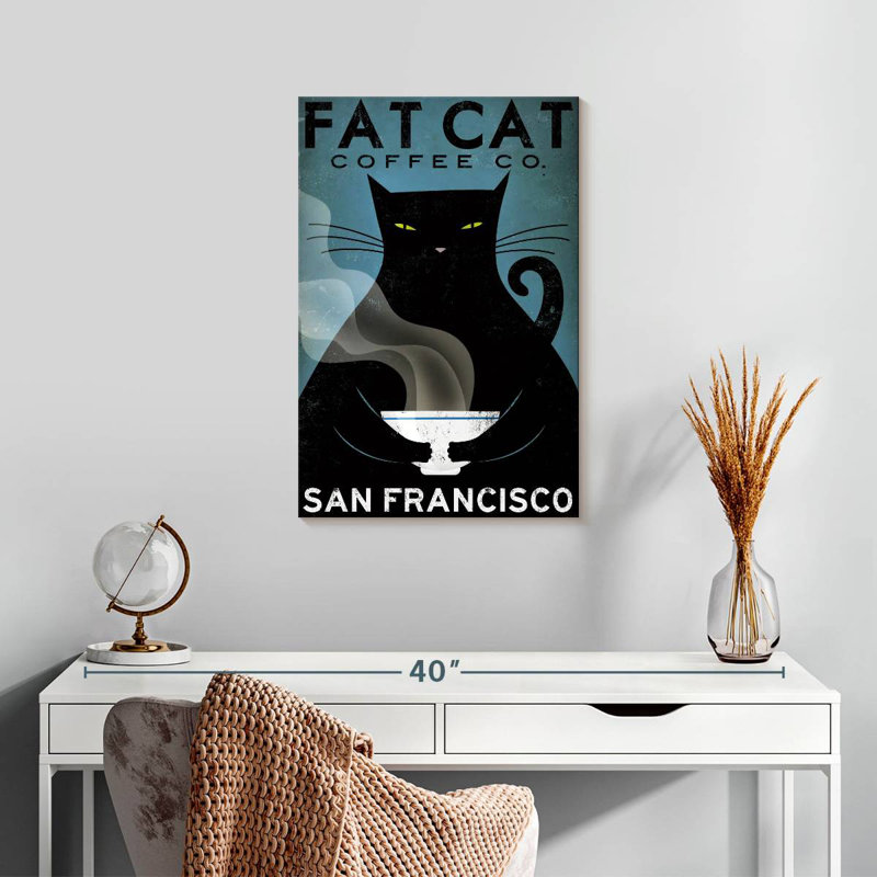 Brampt Cat Coffee, 24" H x 16" W