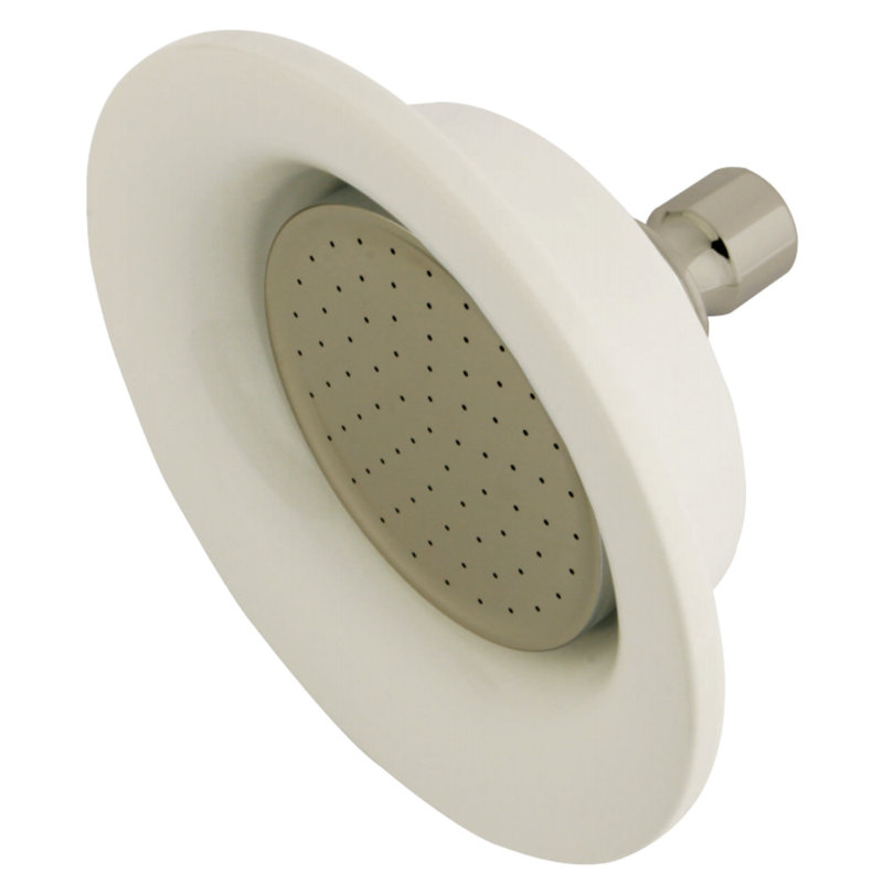 Kingston Brass Victorian 6-5/16-Inch Round Raindrop Ceramic Shower Head, Brushed Nickel