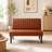 39”W Modern Faux Leather Bench Sofa