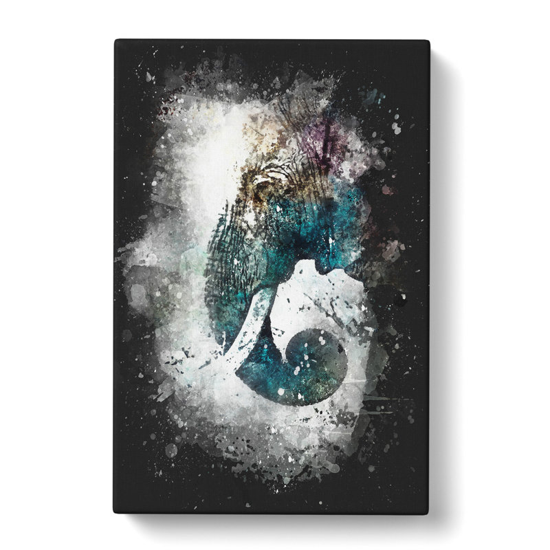 Elephant Profile - Wrapped Canvas, 76cm H x 50cm W x 3cm D