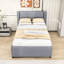 Lit plateforme double en bois avec lit gigogne-27836023