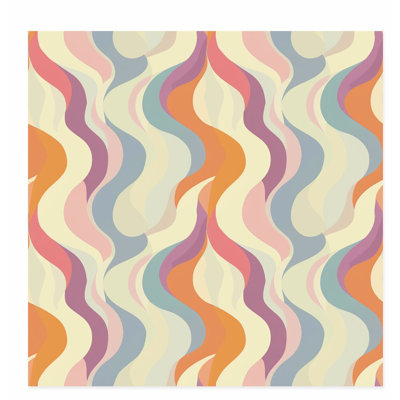 Abstract Retro 70s Hippie Groovy Pattern I Retro Unframed Art Print