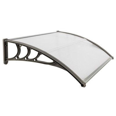 Winado 38'' W x 3'' D Plastic Gray Cover Retractable Door / Window Awning
