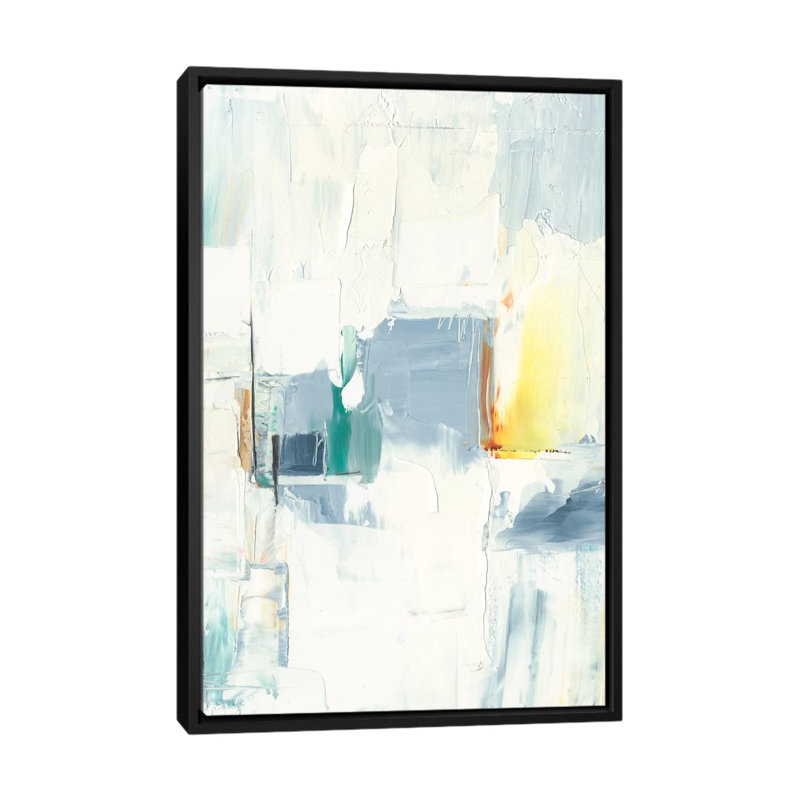 «Rainy City I» par Ethan Harper - reproduction d'art, H 26 po x l 18 po x 1,5 po, Toile avec cadre noir, Pas de tapis