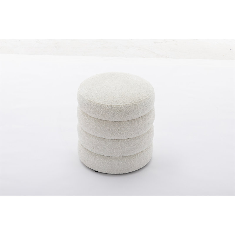 Repose-pieds confortable avec repose-pieds pour divers espaces intérieurs, favorisant la détente, Boucle blanc