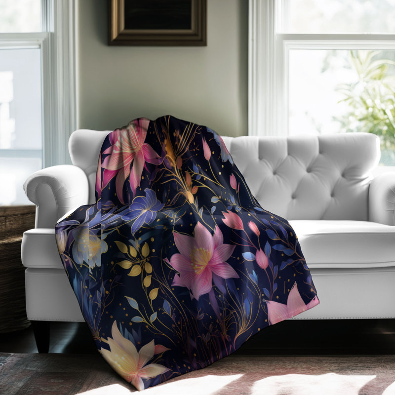 Couverture Fantastical Dream Petals - 1 Piece Premium Sherpa, Grand lit