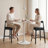 Solid Wood Bar Stool With Footrest 2 Packs-1960919372