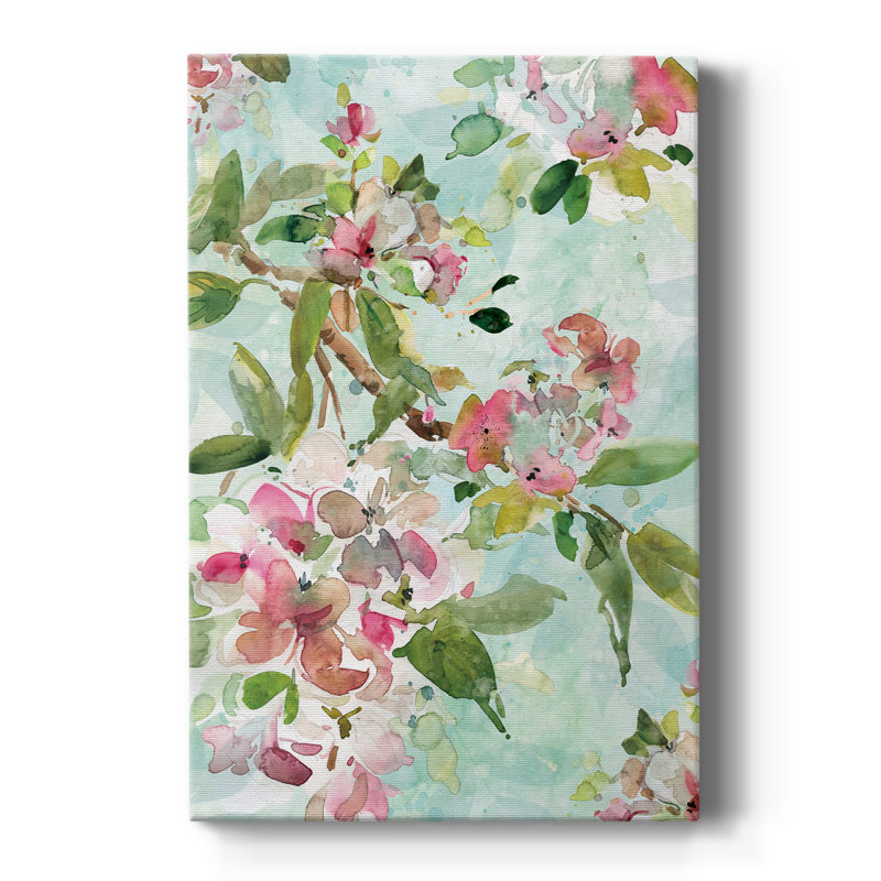 Fleurs de printemps I - Cavas enveloppés de galerie, H 18 po x l 12 po
