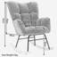 Dark Green Teddy Fabric Tufted Upholstered Rocking Chair-730737980