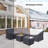 Direnzo 98" Wide Outdoor Conversation Set Group Seating Sectional Sofa Covers