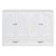 Lit escamotable pleine grandeur avec grands tiroirs, armoire de rangement en rotin, lit pliable peu encombrant avec port de chargement USB, blanc-129587470-129587472
