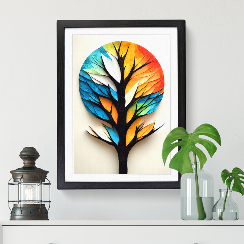 Tree Paper Mache - Wall Art, 46cm H x 34cm W x 2cm D, Walnut