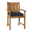 Croquet Teak Patio Dining Armchair with Cushions-1586602821-1586604521-1489010560