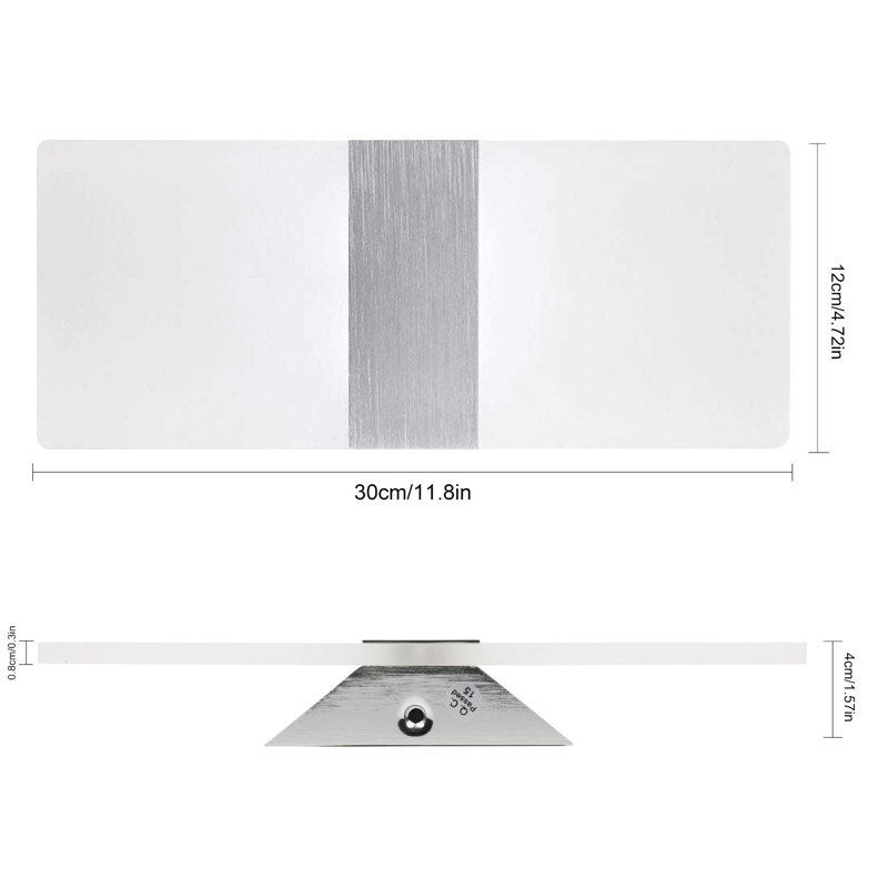 Connye Plastic LED Armed Sconce, Cool White