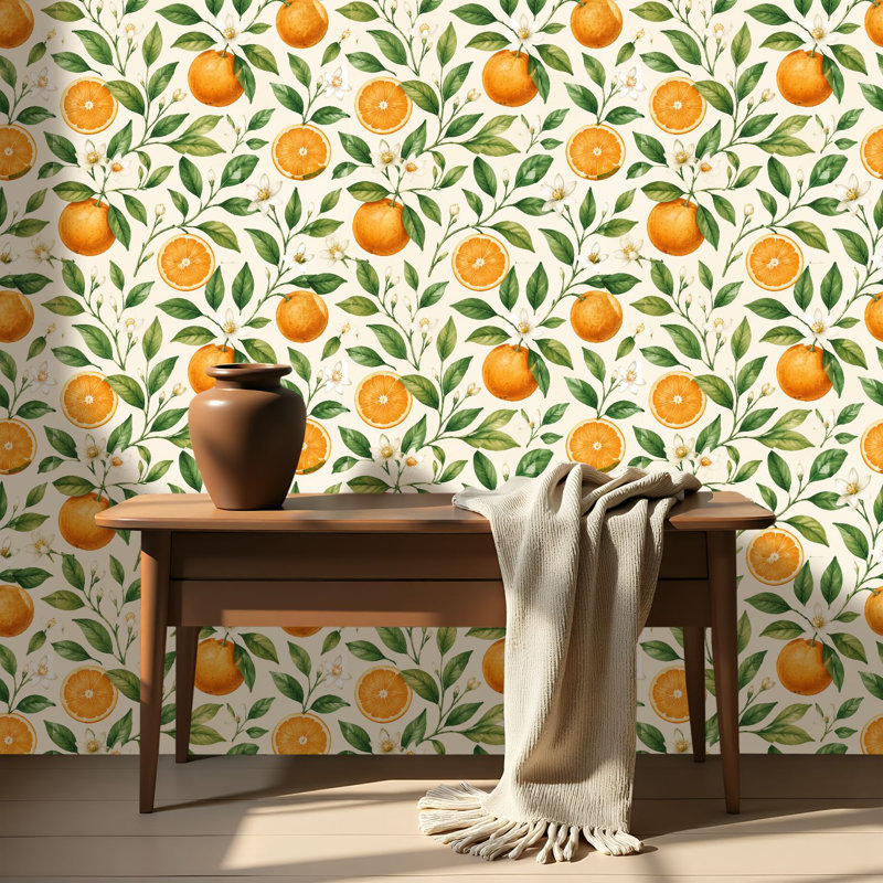 Papier peint auto-adhésif Mid Century, L 117,6 po x l 17,5 po