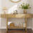 Modern fluted wood console table with storage -1580444496