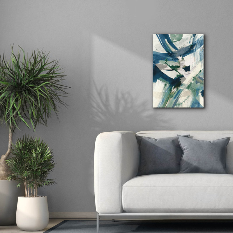  «Spontane 2 Sapphire» par Danhui Nai, art mural sur toile, H 26 po x l 18 po