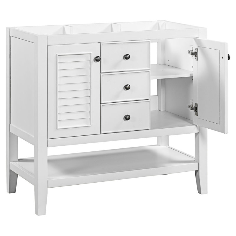 35'' Single Bathroom Vanity Base Only, White