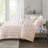 Contemporary Bedding Sets, Metallic Blush Comforter With Decorative Pillows