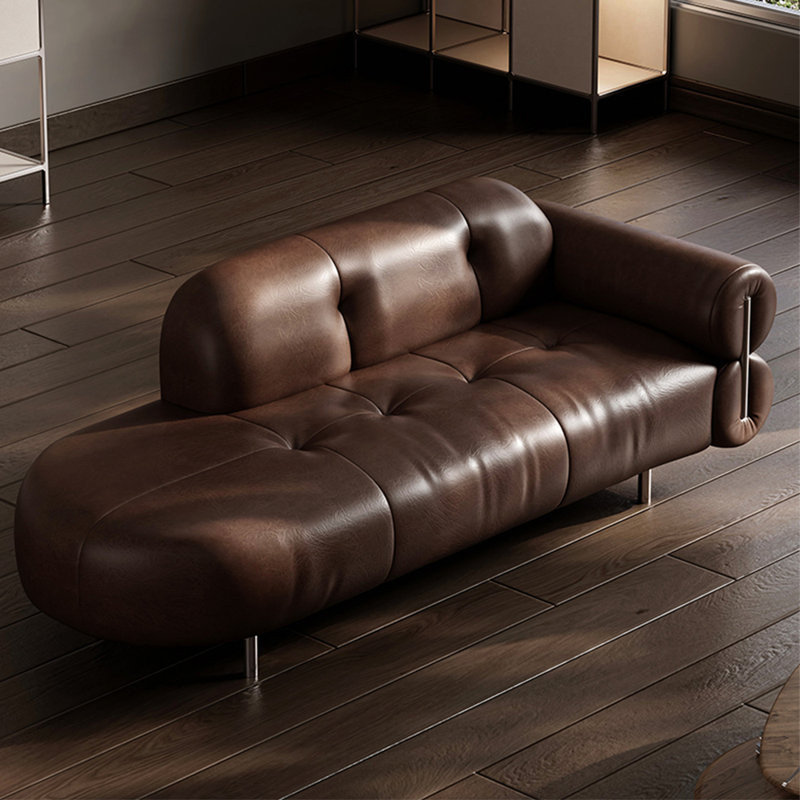Chaise longue de loisirs créative et moderne, Café, Orienté à droite