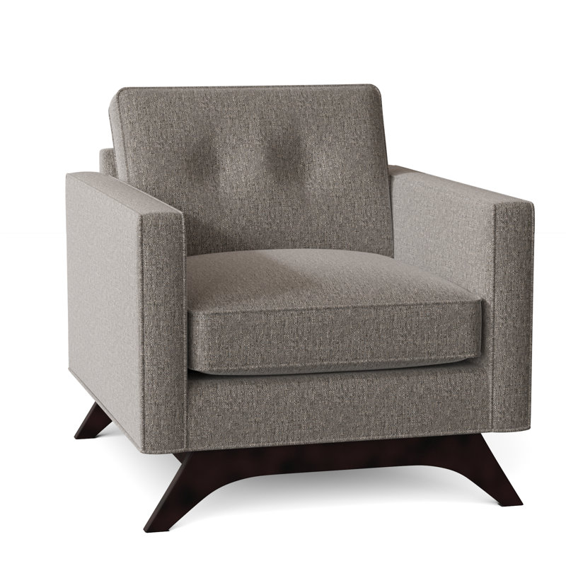 Flinn Upholstered Armchair, Sugarshack Gray Flannel