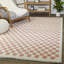 Neamiah Chequered Shag Area Rug-1572386147