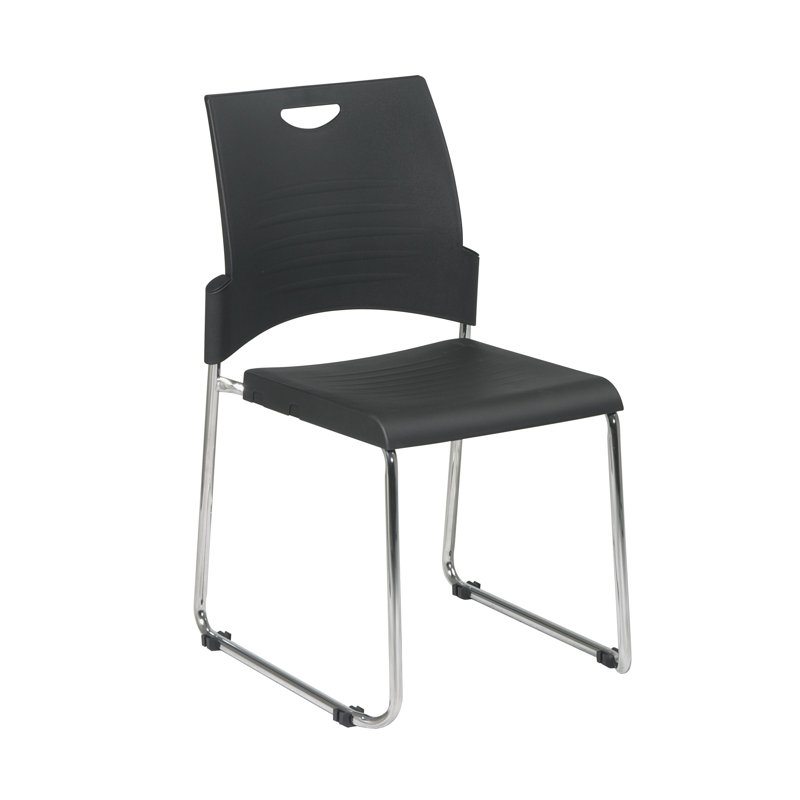 Chaise empilable à pieds droits sans accoudoirs Hathcock