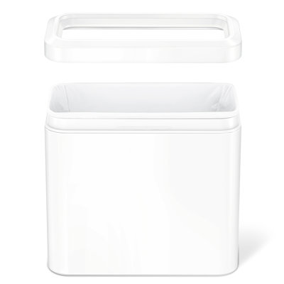 simplehuman 25 Liter / 6.6 Gallon Slim Open Commercial Trash Can, Brushed Stainless Steel