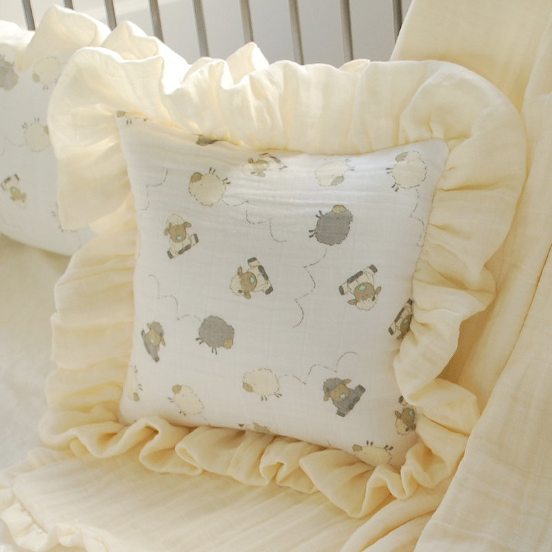 Coussin 100% coton Manzanares, Vanille