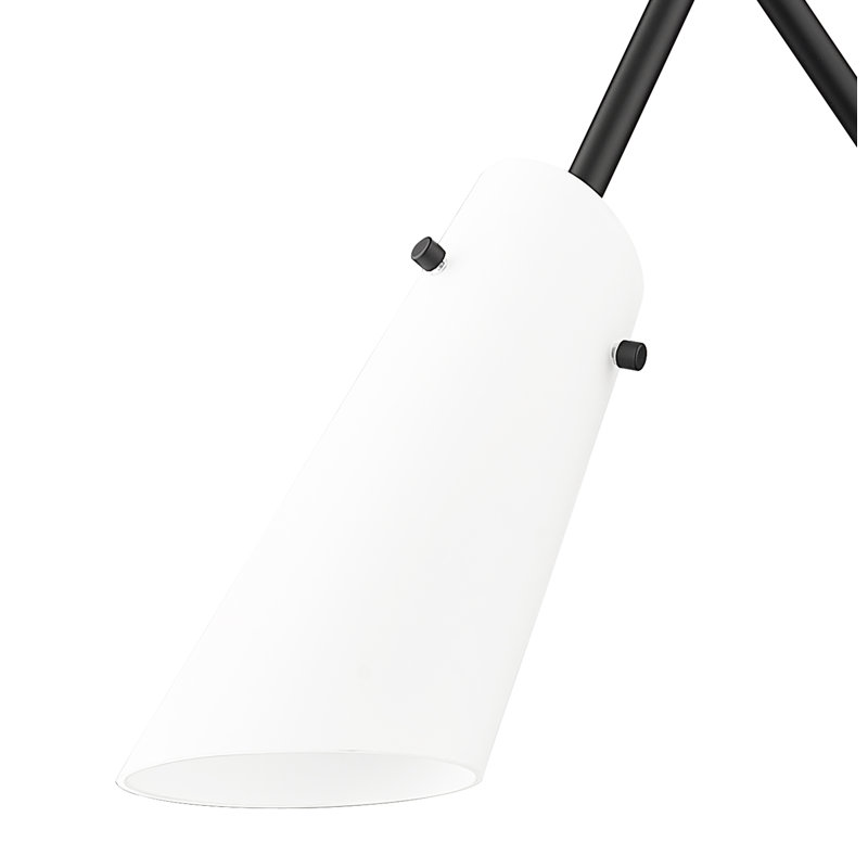 Monifah Steel Swing Arm Sconce, Matte Black