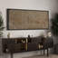 «Mid Century Shape Abstract Dot Matrix», reproduction d'art encadrée sur toile dans des tons de terre-111664882-96074454