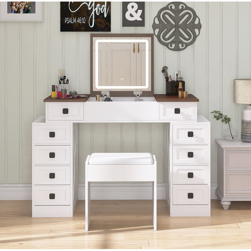 Versatile Vanity Desk with Multiple Functions and Ample Storage