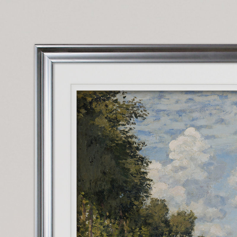 «Port at Argenteuil» par Claude Monet, reproduction, Impression encadrée, H 24 po x l 30 po, Noir