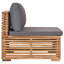 Chaise de patio en teck avec coussins Savaira-2047497313
