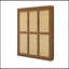 Armoire de lit en bois massif avec rotin Murphy-59938277-59938283