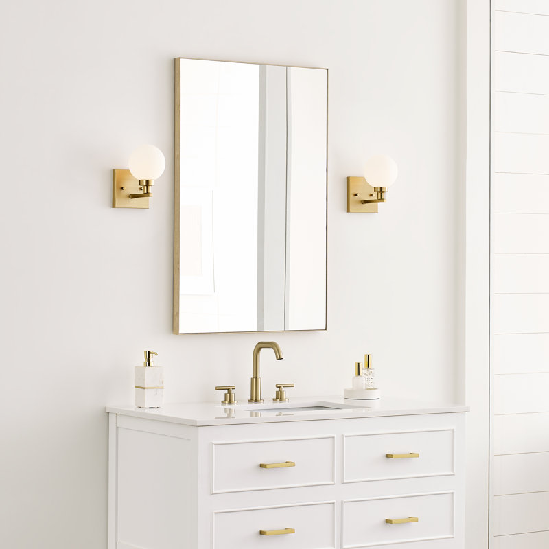 1 - Light Bath Sconce, Satin Brass
