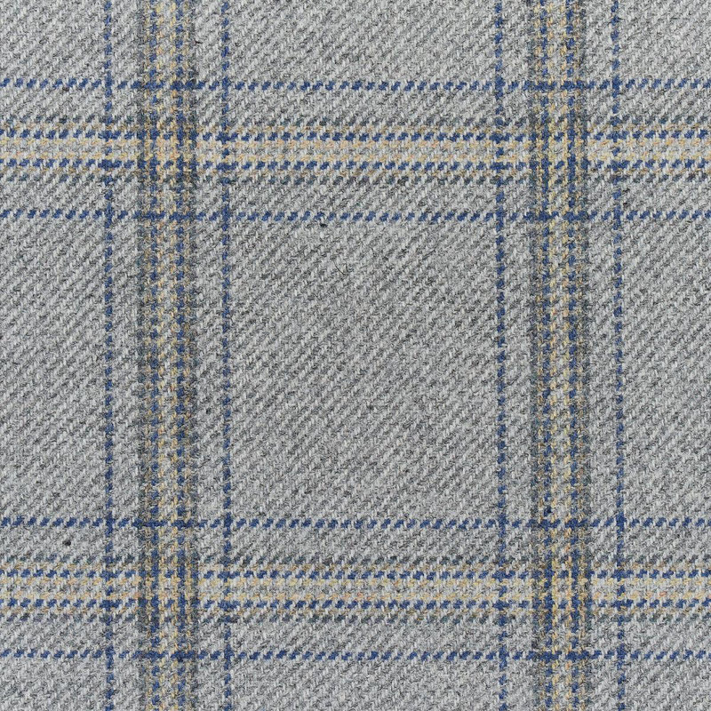 Schumacher x Patterson Flynn Blackburn Merino Plaid Fabric, Gray