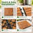 30-Piece Acacia Wood Interlocking Deck Tile Kit, 12 x 12 Inch Checker Pattern, Natural
