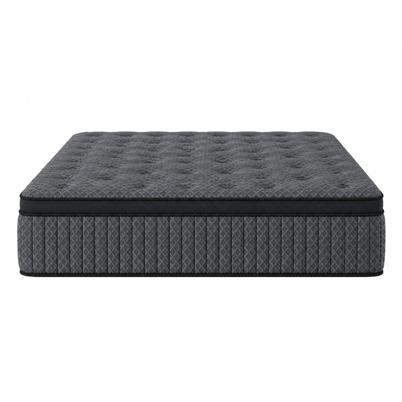 Matelas hybride à ressorts ensachés moyen 12 po avec matelas en mousse viscoélastique gélifiée dans une boîte, Très grand lit