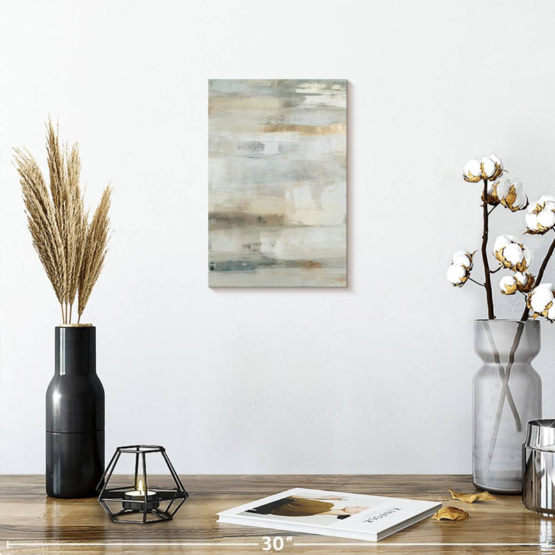 Avery Neutral Horizontal Abstract I, 12" H x 8" W