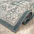 Shawna Tiled Southwestern Performance Blue Area Rug-306166300