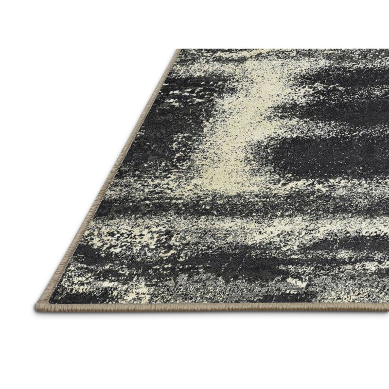 Tapis 100% moderne de style Mid-Century lavable à la machine 23, Rectangle 5 pi x 7 pi