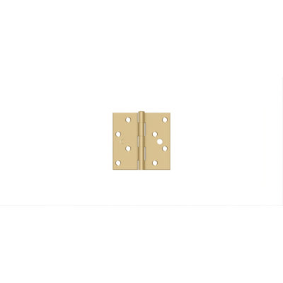 Deltana S444BMS 4" x 4" Square Hinge in Brushed Brass Pair