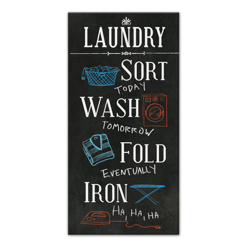 Wash and Dry - reproduction d'art textuel sur toile