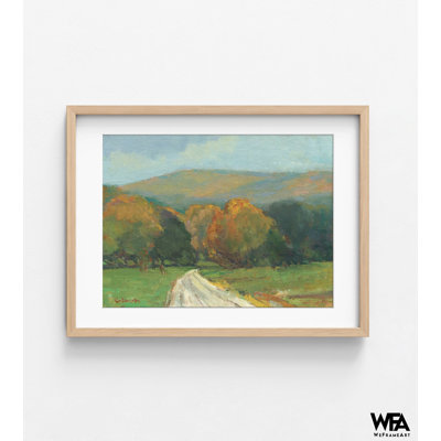 «West Hampton Farm Road» par Stephen Calcasola, reproduction de peinture de ligne d'arbre, décor de chalet de forêt, Art mural détente spa, décoration de salon de manucure
