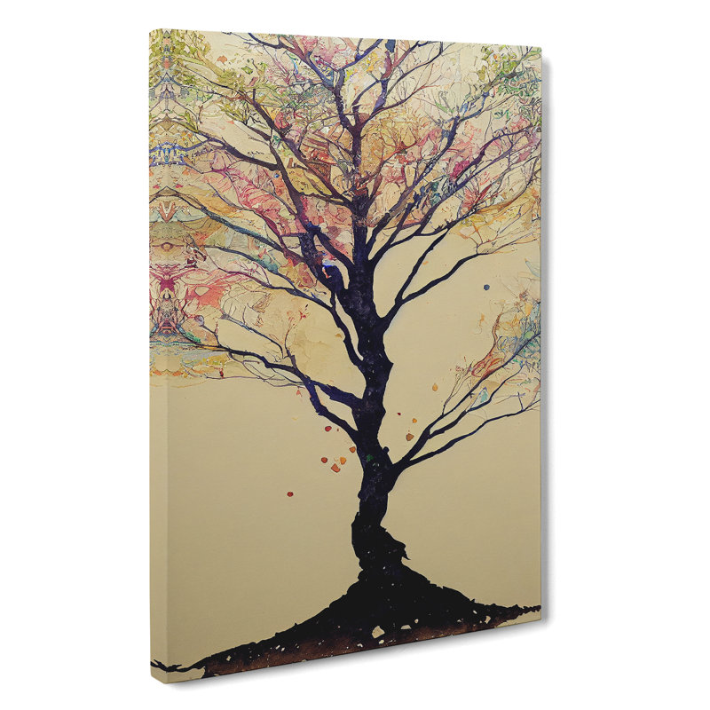 XV1022-3412X Pastel Tree - Print, Wrapped Canvas, No Matte, 76cm H x 50cm W x 3cm D
