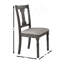 Ensemble de 2 chaises d'appoint en bois au fini rustique gris rustique pour plus de confort et de style dans les salles à manger