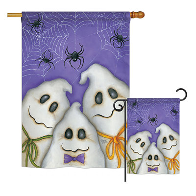 Double Sided 40'' H x 28'' W Polyester Halloween Flag Set